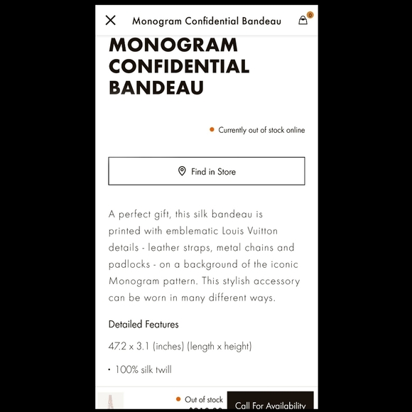 Louis Vuitton Monogram Confidential Bandeau - Picture 6 of 6